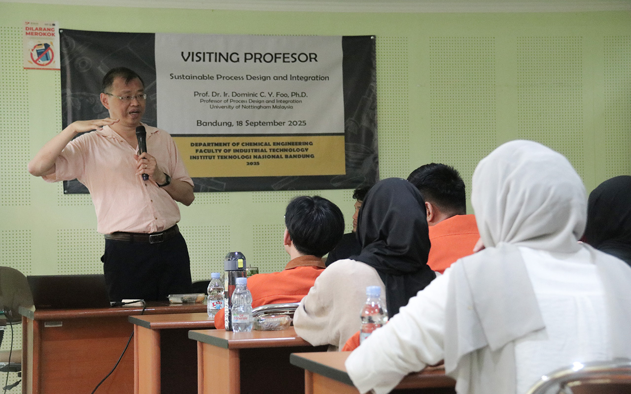 Prodi Teknik Kimia Itenas Hadirkan Visiting Professor dalam Bidang Sustainable Process Design and Integration
