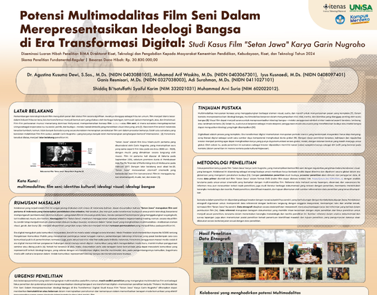 POTENSI MULTILITERASI FILM SENI SINEMATIK-ORKESTRA "SETAN JAWA" DALAM MENGKOMUNIKASIKAN BUDAYA DI ERA TRANSFORMASI DIGITAL - Institut Teknologi Nasional Bandung