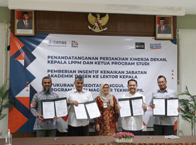 Itenas Gelar Syukuran Atas diraihnya Predikat Akreditasi “Unggul” Prodi Magister Teknik Sipil, Pemberian Insentif Kenaikan Jabatan Akademik Dosen ke Lektor Kepala, sekaligus Penandatanganan Kinerja Dekan, Kepala LPPM, dan Ketua Program Studi.