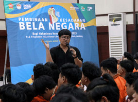 Kuliah Umum Hari Ke-2 Pembinaan Kesadaran Bela Negara (PKBN) bagi Mahasiswa Baru Angkatan 2023: Memahami Sejarah dan Budaya Bangsa Membangkitkan Semangat Kompetitif dalam Membela NKRI